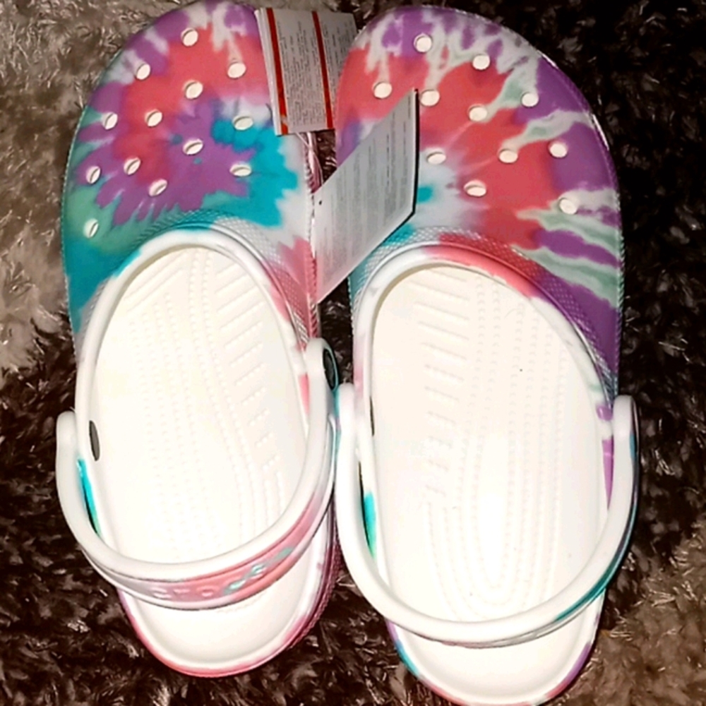 Tie-dye Crocs